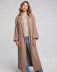 Evee Warm Taupe Maxi Cardigan WOMENS chaserbrand