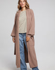 Evee Warm Taupe Maxi Cardigan WOMENS chaserbrand