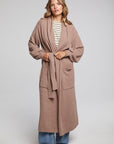 Evee Warm Taupe Maxi Cardigan WOMENS chaserbrand