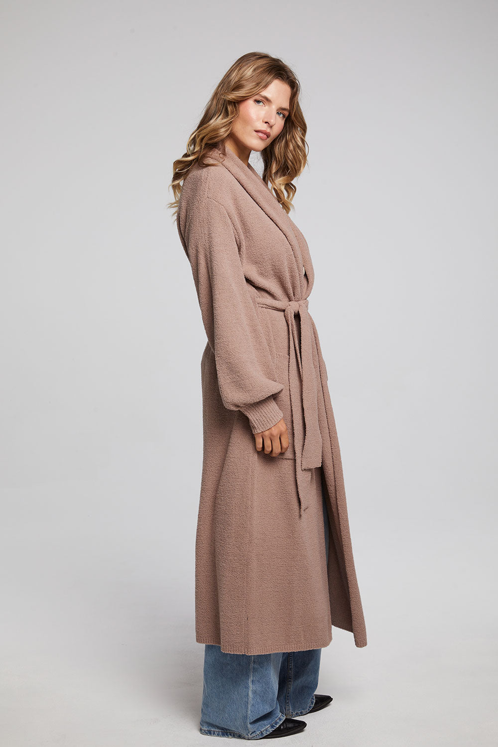 Evee Warm Taupe Maxi Cardigan WOMENS chaserbrand