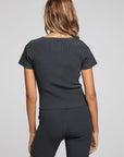 Leah Black Licorice Tee WOMENS chaserbrand