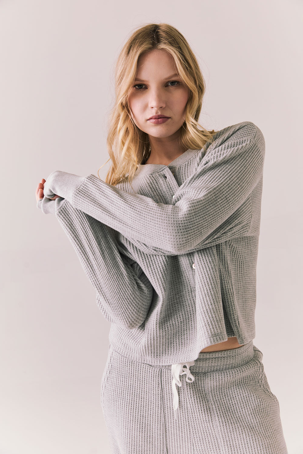Thayne Heather Grey Long Sleeve Womens chaserbrand