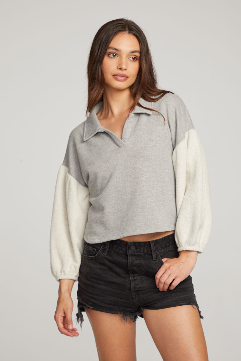 Saratoga Heather Grey Pullover WOMENS chaserbrand