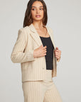 Santanaa White Pinstripe Blazer WOMENS chaserbrand
