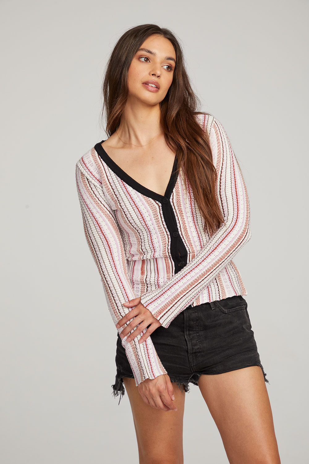 Carmela Canyon Stripe Cardigan WOMENS chaserbrand