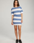 Villa Vintage Blue Stripe Mini Dress WOMENS chaserbrand