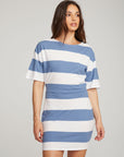 Villa Vintage Blue Stripe Mini Dress WOMENS chaserbrand