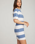 Villa Vintage Blue Stripe Mini Dress WOMENS chaserbrand