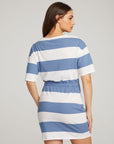 Villa Vintage Blue Stripe Mini Dress WOMENS chaserbrand