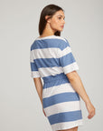 Villa Vintage Blue Stripe Mini Dress WOMENS chaserbrand