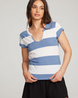 Chandler Vintage Blue Stripe Tee WOMENS chaserbrand