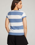 Chandler Vintage Blue Stripe Tee WOMENS chaserbrand