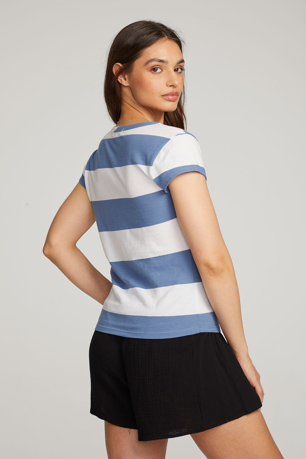 Chandler Vintage Blue Stripe Tee WOMENS chaserbrand