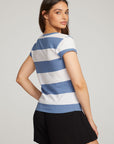 Chandler Vintage Blue Stripe Tee WOMENS chaserbrand