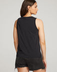 Basic Black Slit Tank WOMENS chaserbrand