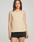 Basic Cappuccino Slit Tank WOMENS chaserbrand