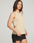 Basic Cappuccino Slit Tank WOMENS chaserbrand