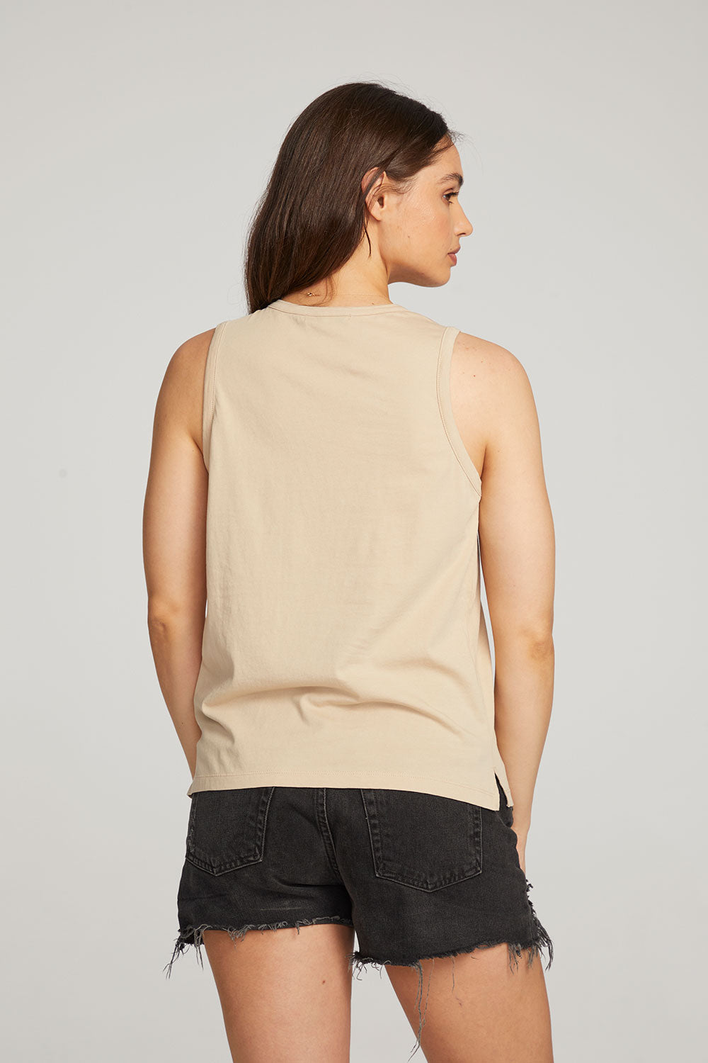 Basic Cappuccino Slit Tank WOMENS chaserbrand