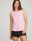 Basic Pastel Lavender Slit Tank WOMENS chaserbrand