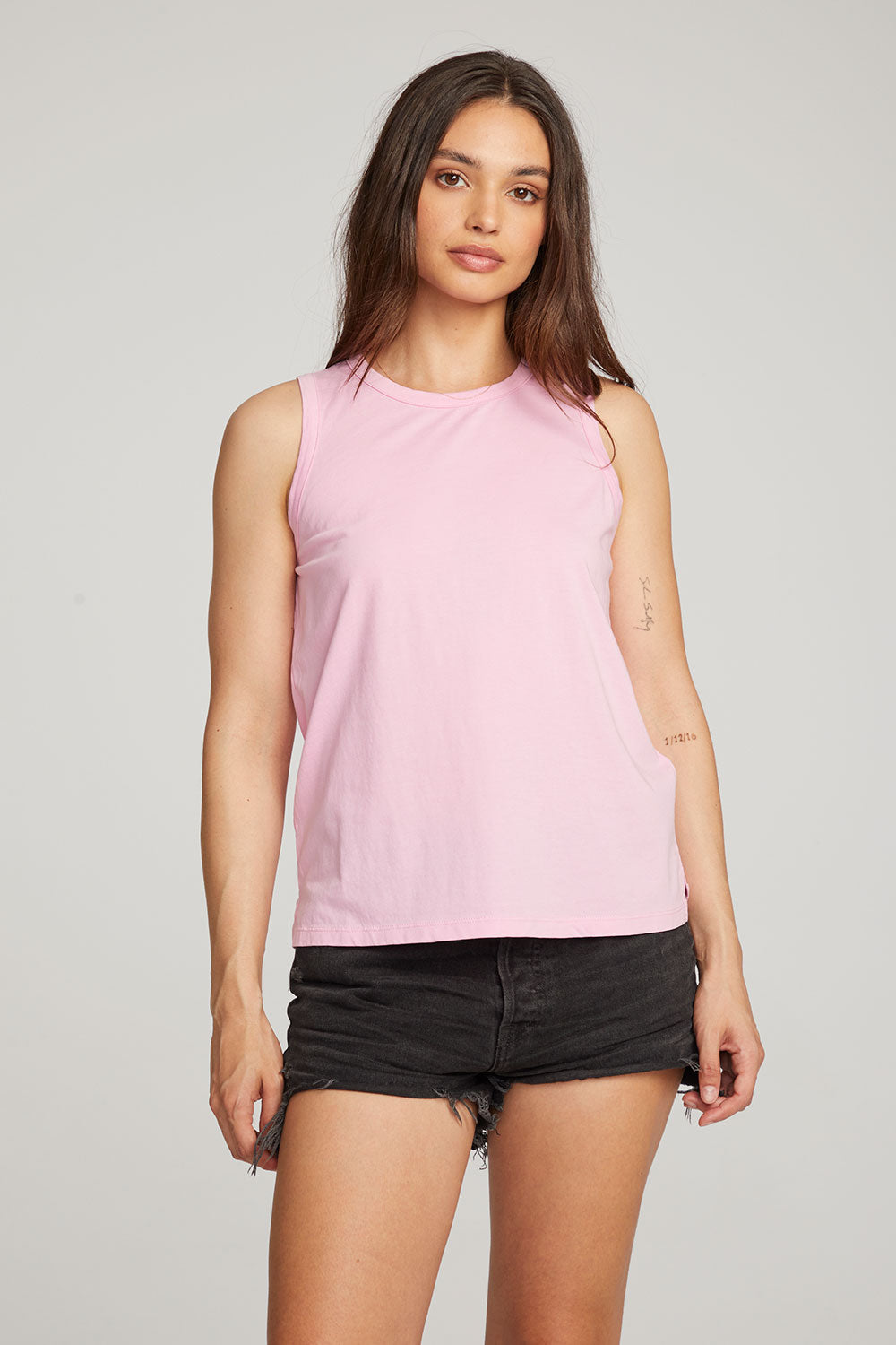 Basic Pastel Lavender Slit Tank WOMENS chaserbrand