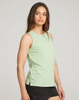 Basic Quiet Green Slit Tank WOMENS chaserbrand