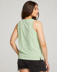 Basic Quiet Green Slit Tank WOMENS chaserbrand