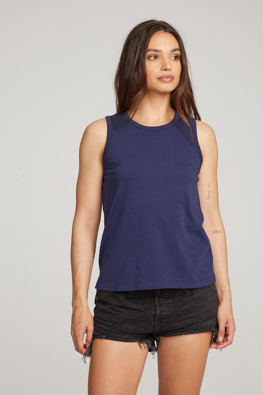 Basic Sapphire Slit Tank WOMENS chaserbrand