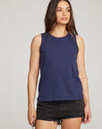 Basic Sapphire Slit Tank WOMENS chaserbrand