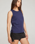 Basic Sapphire Slit Tank WOMENS chaserbrand