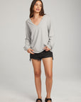 Kara Heather Grey Long Sleeve WOMENS chaserbrand