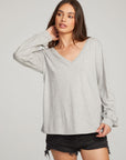 Kara Heather Grey Long Sleeve WOMENS chaserbrand