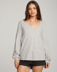 Kara Heather Grey Long Sleeve WOMENS chaserbrand