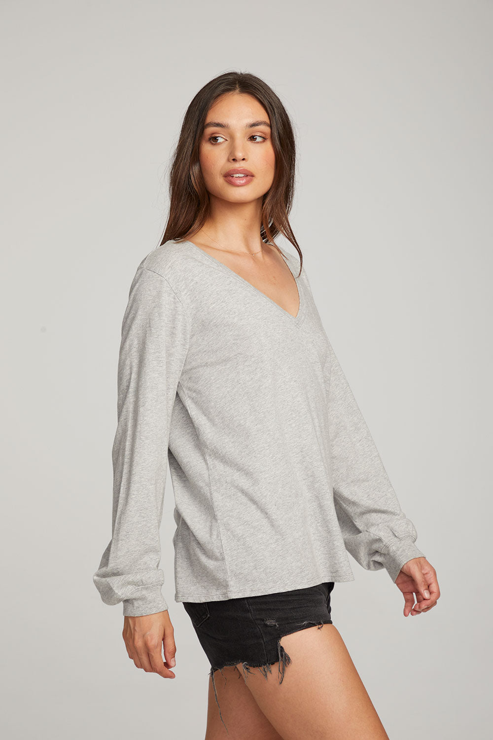 Kara Heather Grey Long Sleeve WOMENS chaserbrand