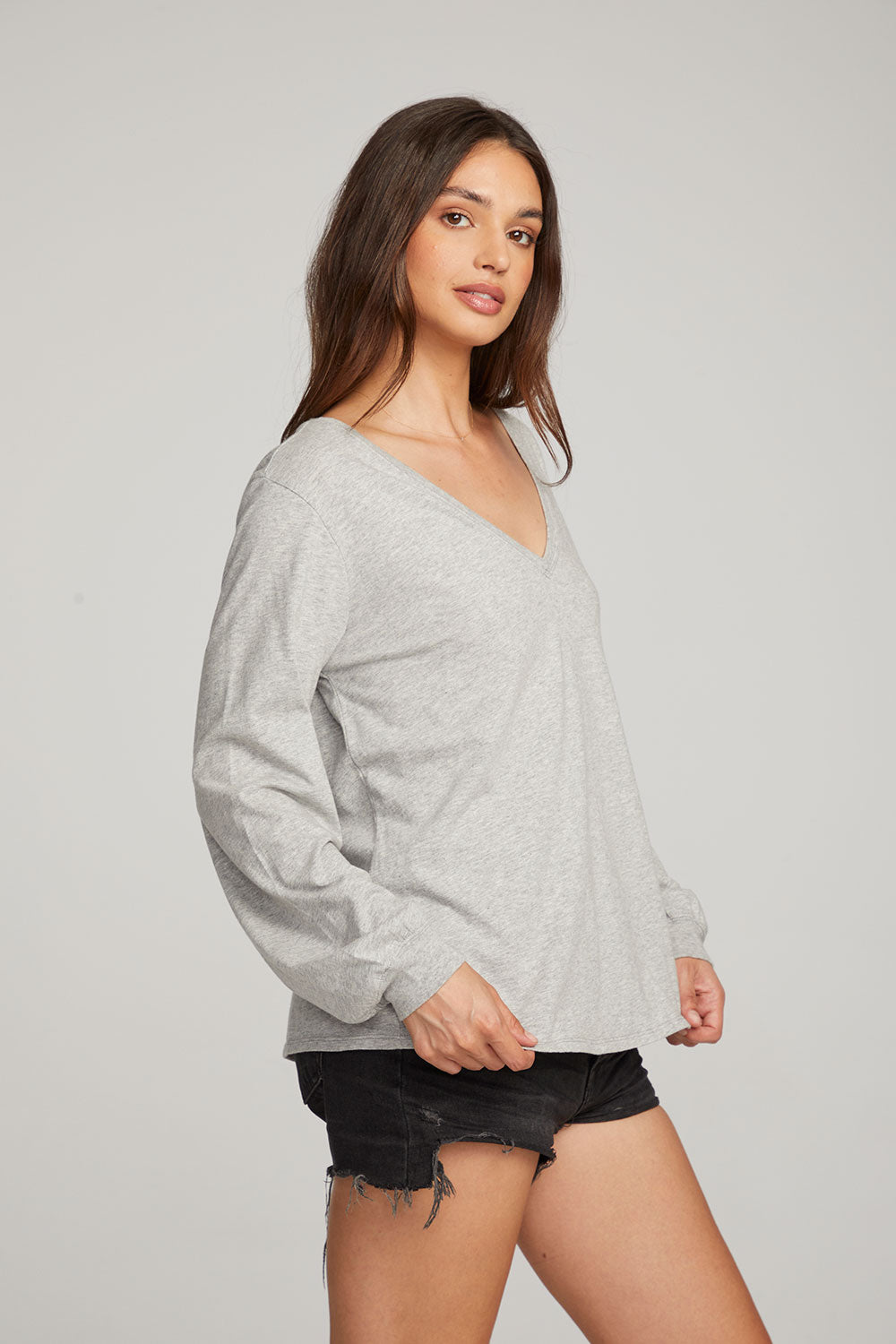 Kara Heather Grey Long Sleeve WOMENS chaserbrand