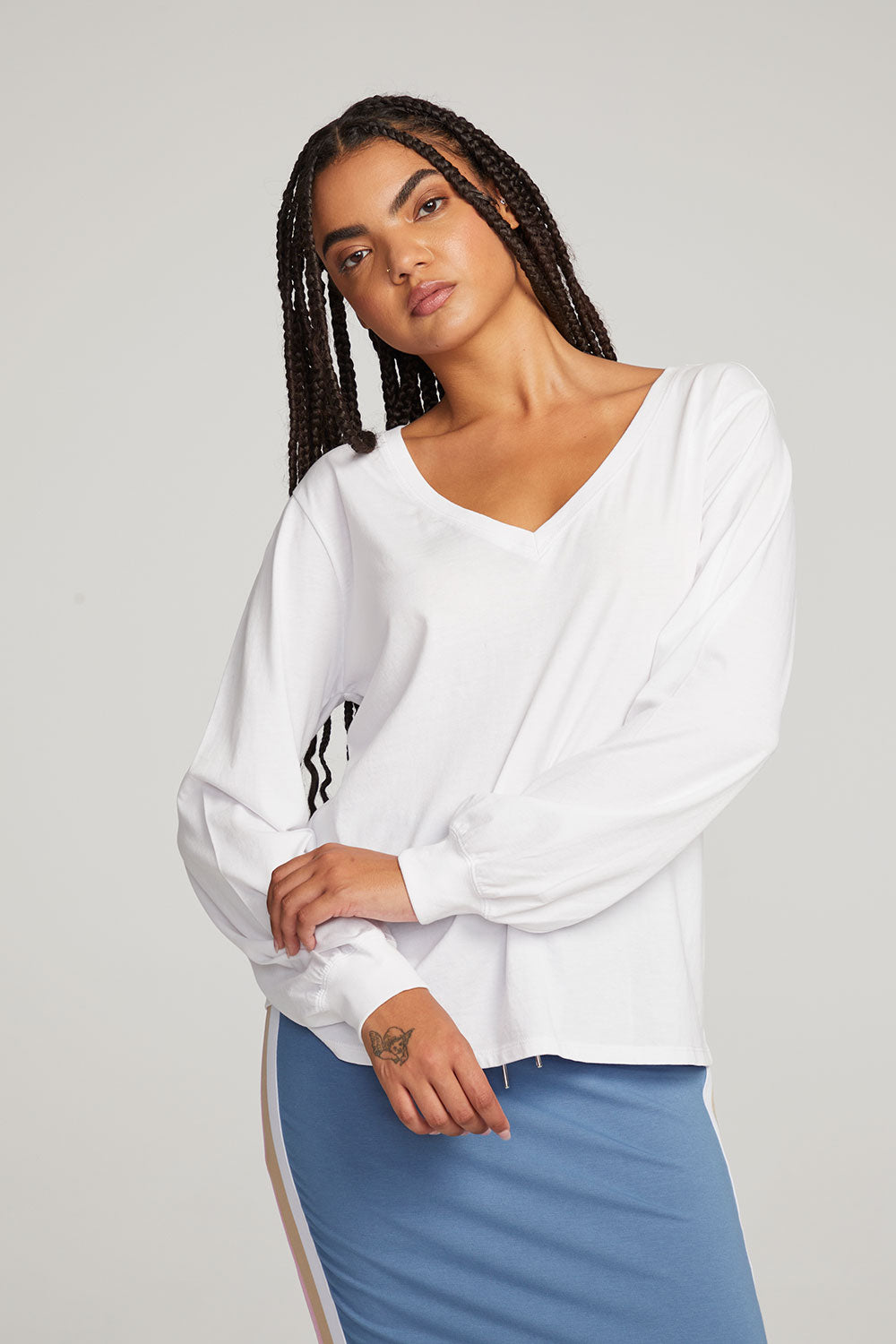 Kara White Long Sleeve WOMENS chaserbrand