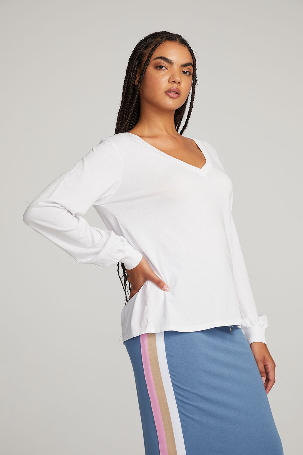 Kara White Long Sleeve WOMENS chaserbrand