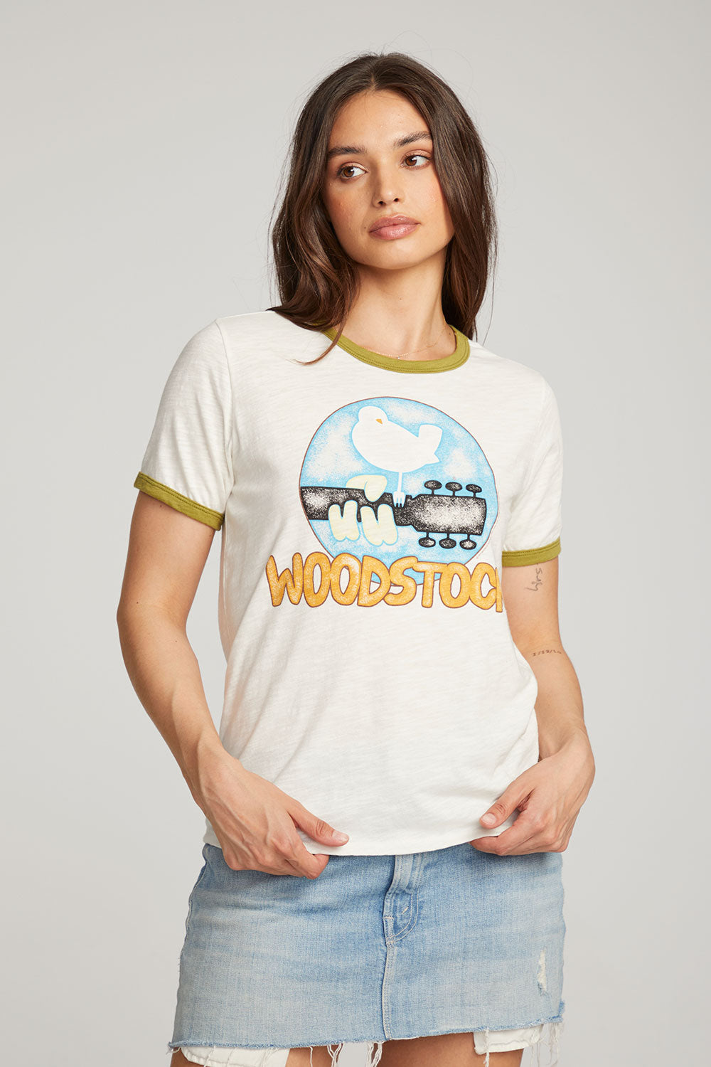 Woodstock Bird On Guitar Tee WOMENS chaserbrand