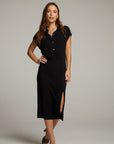 Atlantic True Black Midi Dress WOMENS chaserbrand