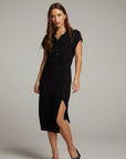 Atlantic True Black Midi Dress WOMENS chaserbrand