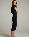 Atlantic True Black Midi Dress WOMENS chaserbrand