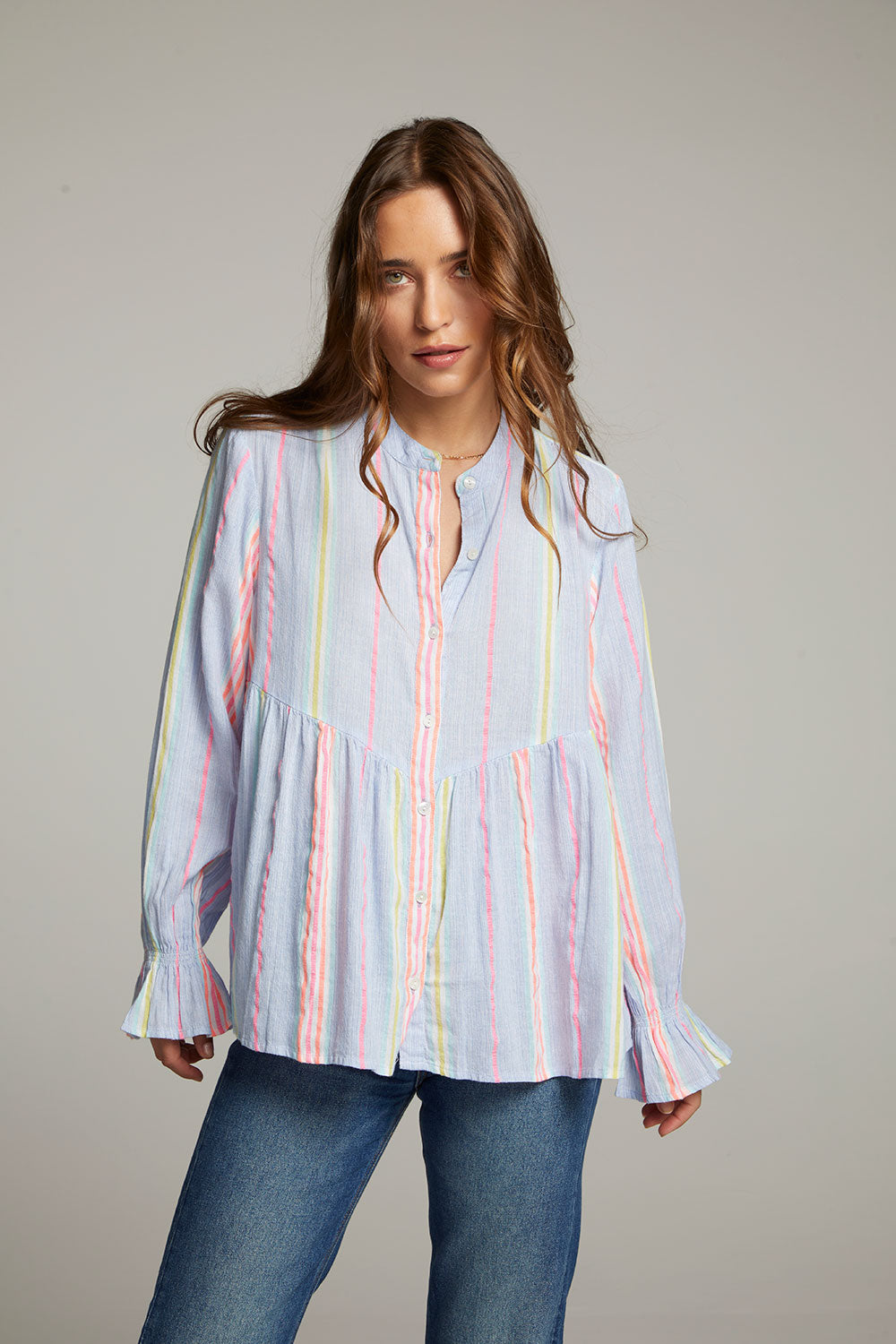 Dolphin South West Beach Stripe Button Down WOMENS chaserbrand