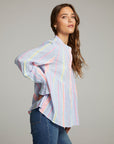 Dolphin South West Beach Stripe Button Down WOMENS chaserbrand