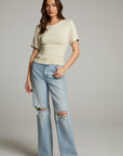 Ocala Whitecap Grey and Piquant Green Reversible Top WOMENS chaserbrand