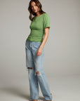 Ocala Whitecap Grey and Piquant Green Reversible Top WOMENS chaserbrand