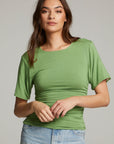 Ocala Whitecap Grey and Piquant Green Reversible Top WOMENS chaserbrand