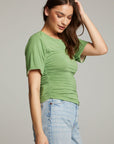 Ocala Whitecap Grey and Piquant Green Reversible Top WOMENS chaserbrand