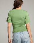 Ocala Whitecap Grey and Piquant Green Reversible Top WOMENS chaserbrand