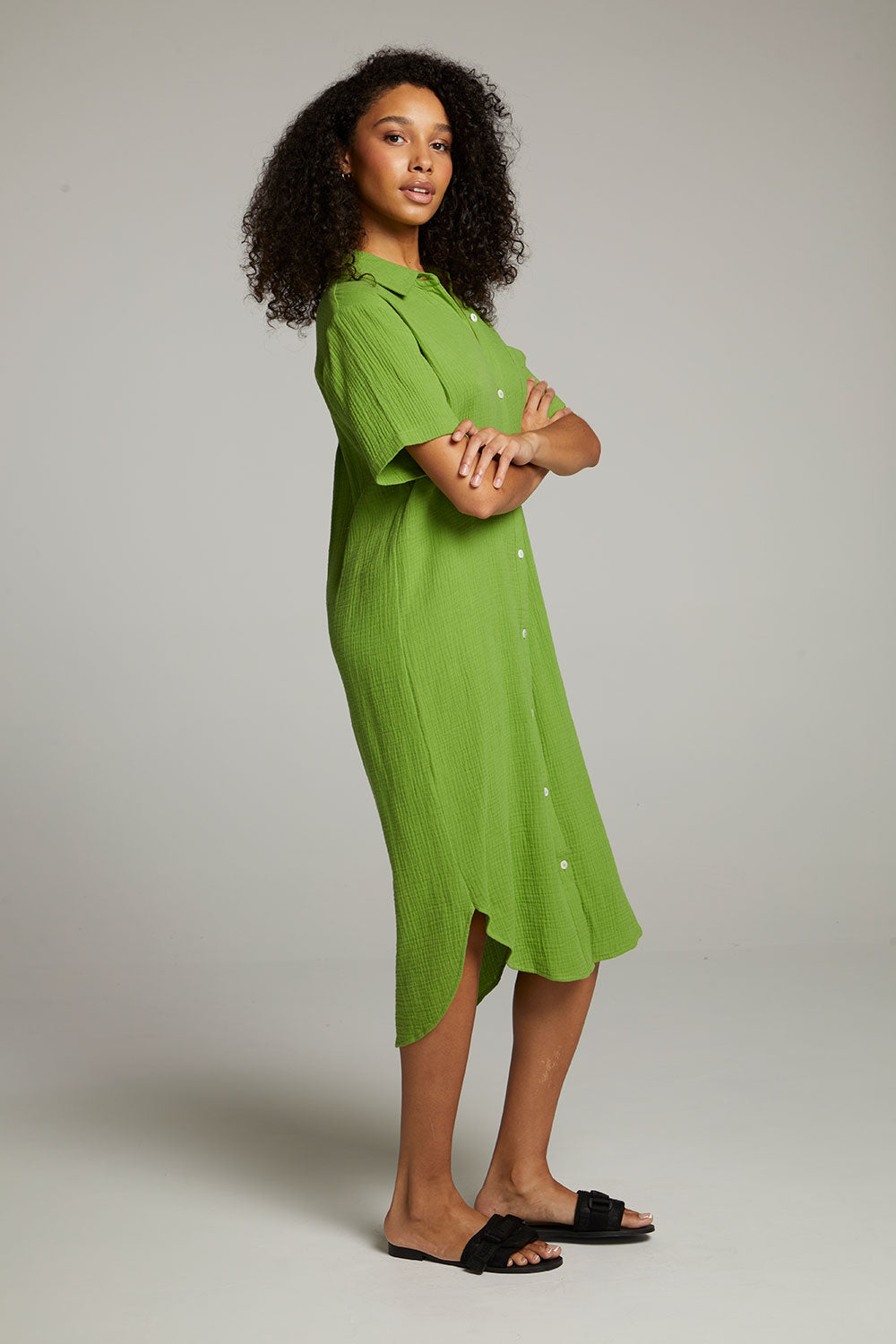 Sebastian Piquant Green Button Down WOMENS chaserbrand
