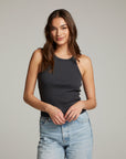 August Black Tank Top WOMENS chaserbrand