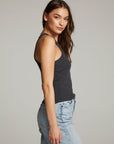 August Black Tank Top WOMENS chaserbrand